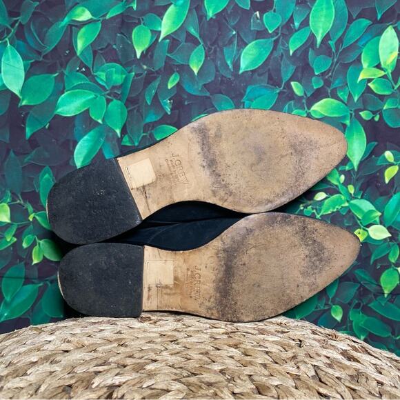 J crew black leather calf hair tiger animal print loafers women 7 - Picture 7 of 8